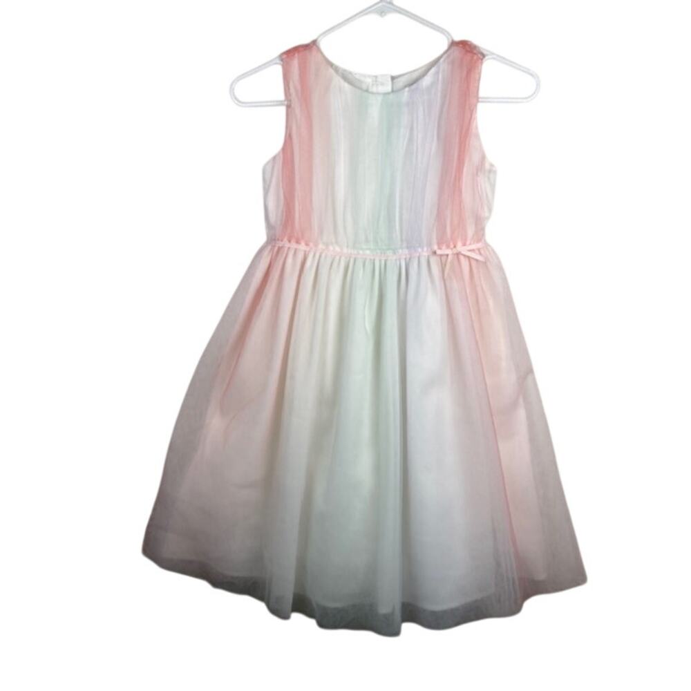 Janie and Jack-Rainbow Tulle Dress for Special Occasions